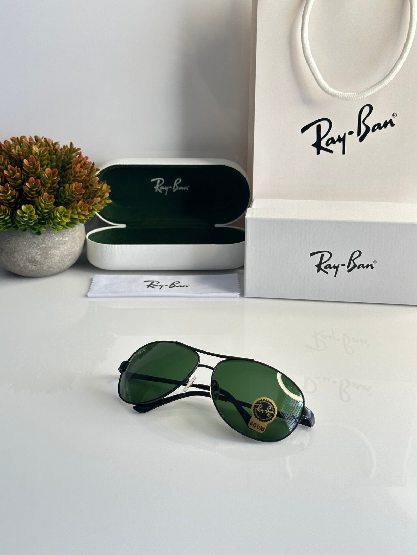Rayban 3342 Black Green (GLASS)