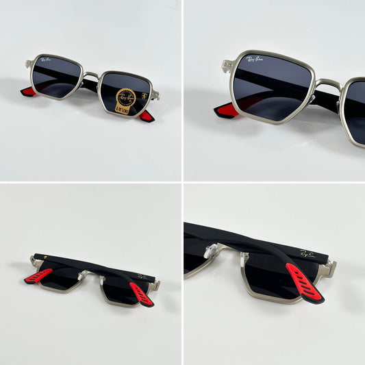 Rayban 08 Silver Black
