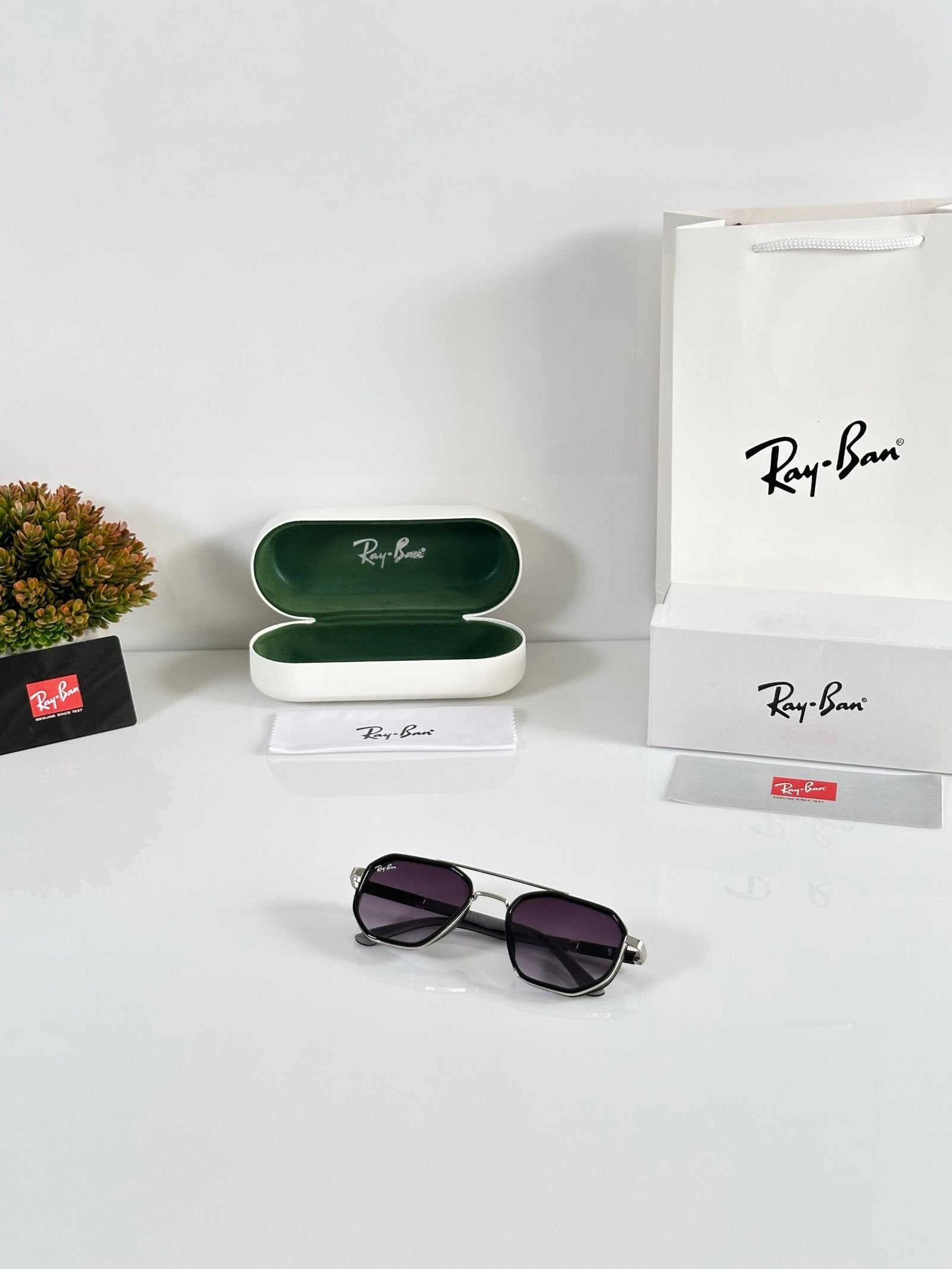 Rayban 3162 Silver Black DC