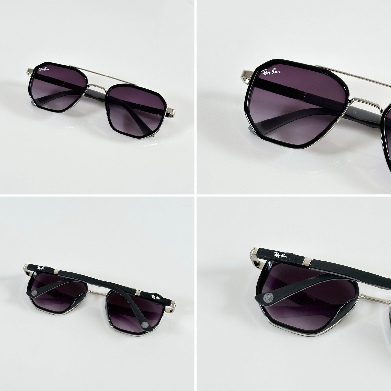 Rayban 3162 Silver Black DC