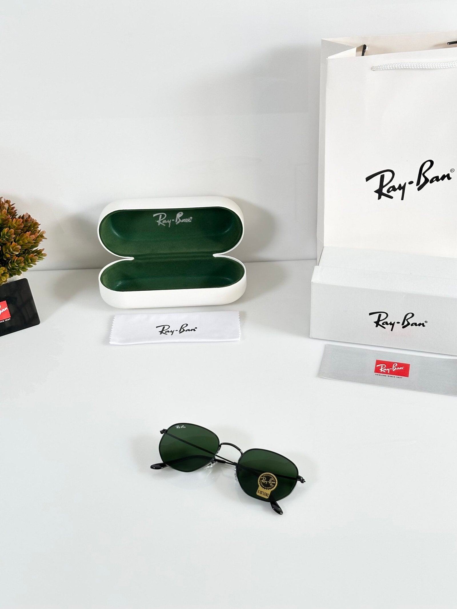 Rayban 3548 Black Green (GLASS)