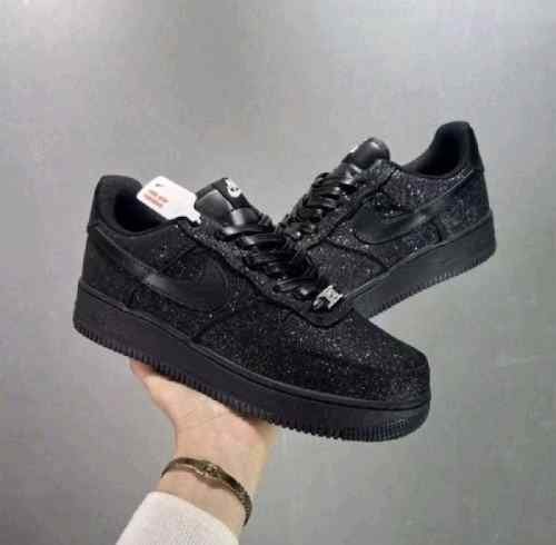 nikee airforce 1 all black glitter