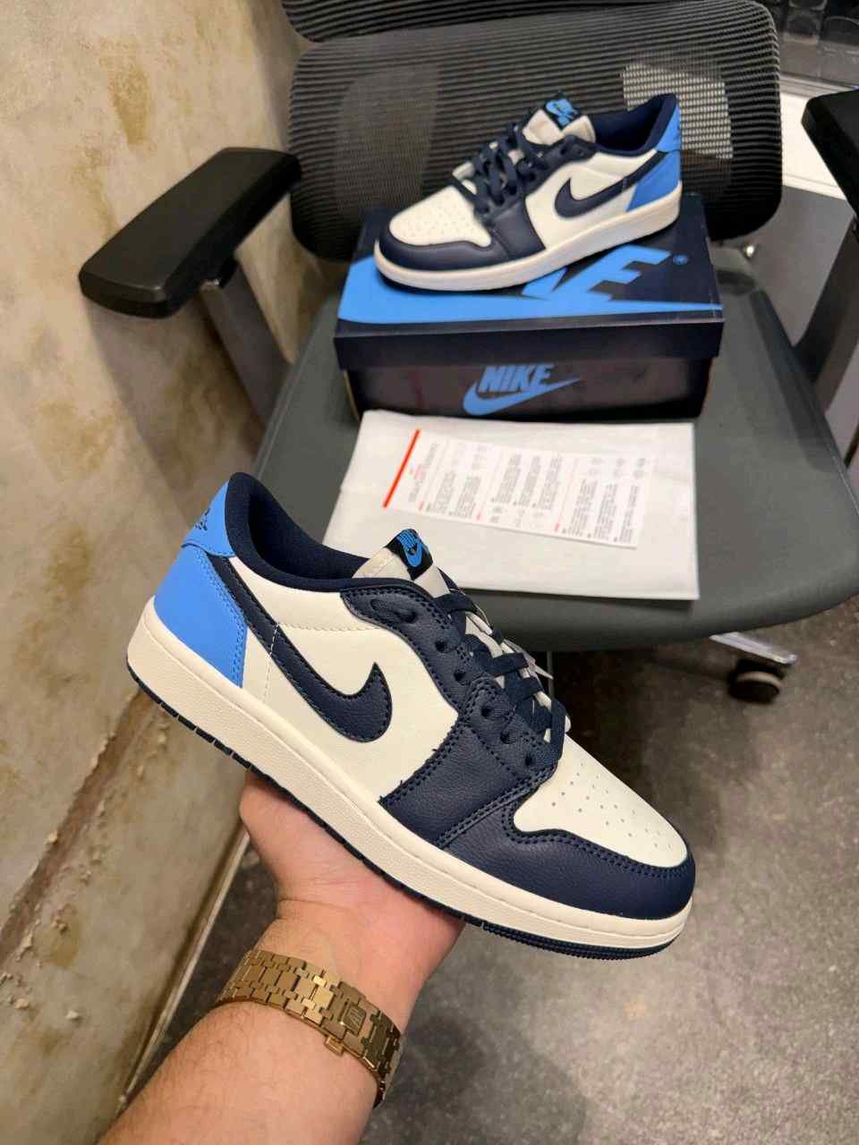Nikee Air Jordan retro 1 Low OG Obsidian UNC