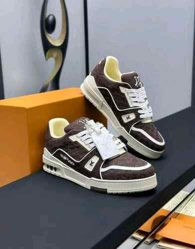 LOUISS VUITTONN BY TYLER THE CREATOR LV TRAINER DARK MOCHA BROWN NUBUCK