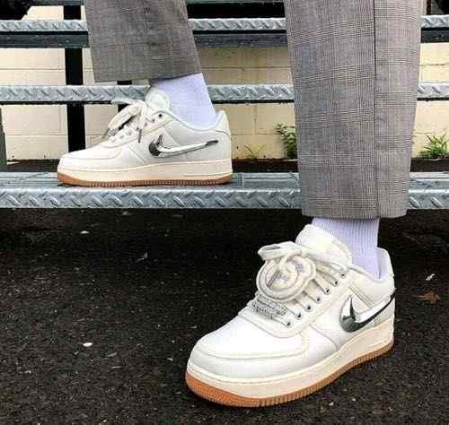 nikee travis scott x airforce 1 sail semi ua