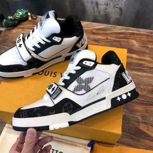louiss vuittonn Trainer Stripe BLACK WHITE