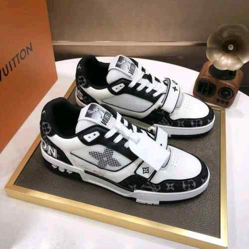 louiss vuittonn Trainer Stripe BLACK WHITE