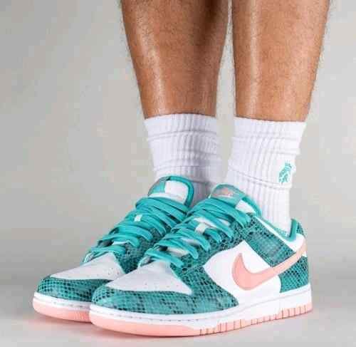 nikee dunk low washed teal snake skin SALE