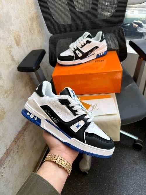 Louiss Vuittonn Lv Trainer White Blue