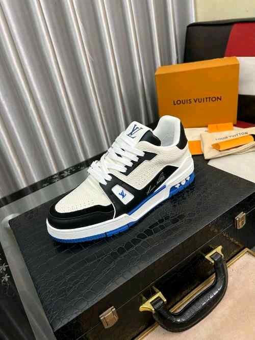 Louiss Vuittonn Lv Trainer White Blue