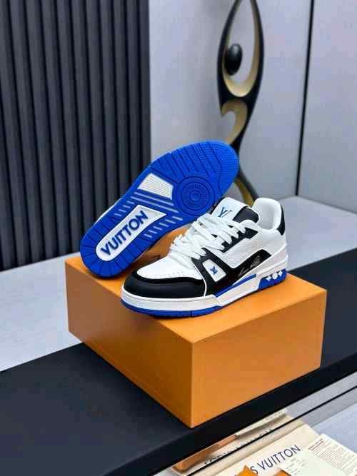 Louiss Vuittonn Lv Trainer White Blue
