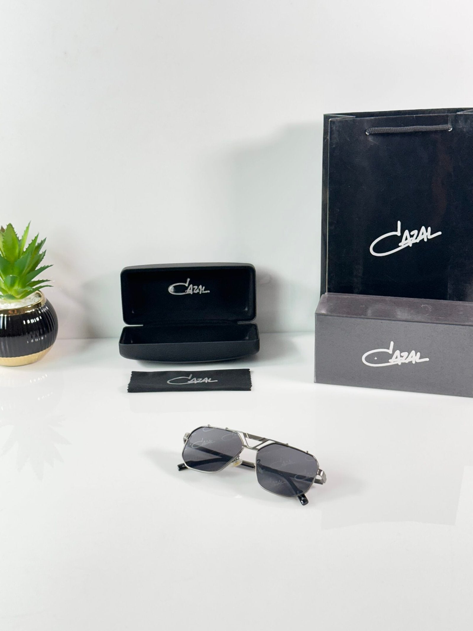 Cazal 9073 Printed Gun Black