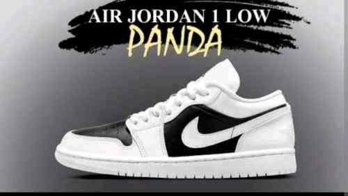nikee jordan retro 1 low panda white black sale