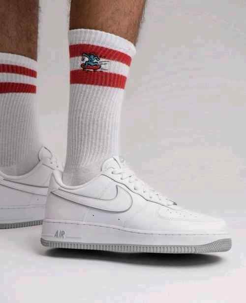 NIKEE AIRFORCE 1 07 WHITE WOLF GREY sale