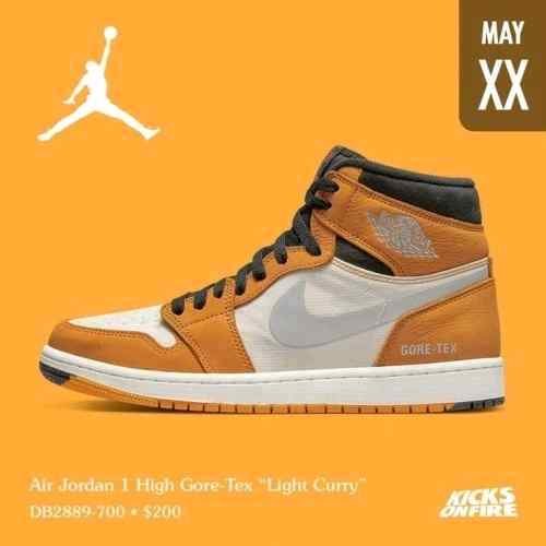 nikee Jordan retro 1 High Element Goretex Light Curry