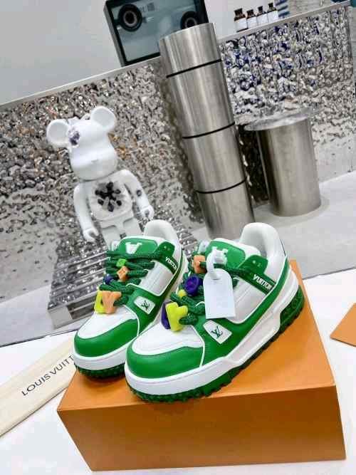 Louiss Vuittonn TRAINER Maxi Green WHITE