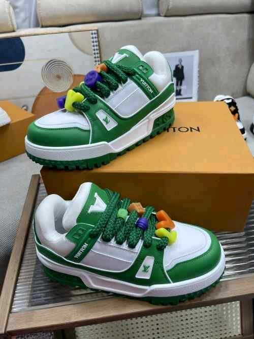 Louiss Vuittonn TRAINER Maxi Green WHITE