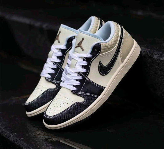 nikee air jordan retro 1 low se coconut milk black