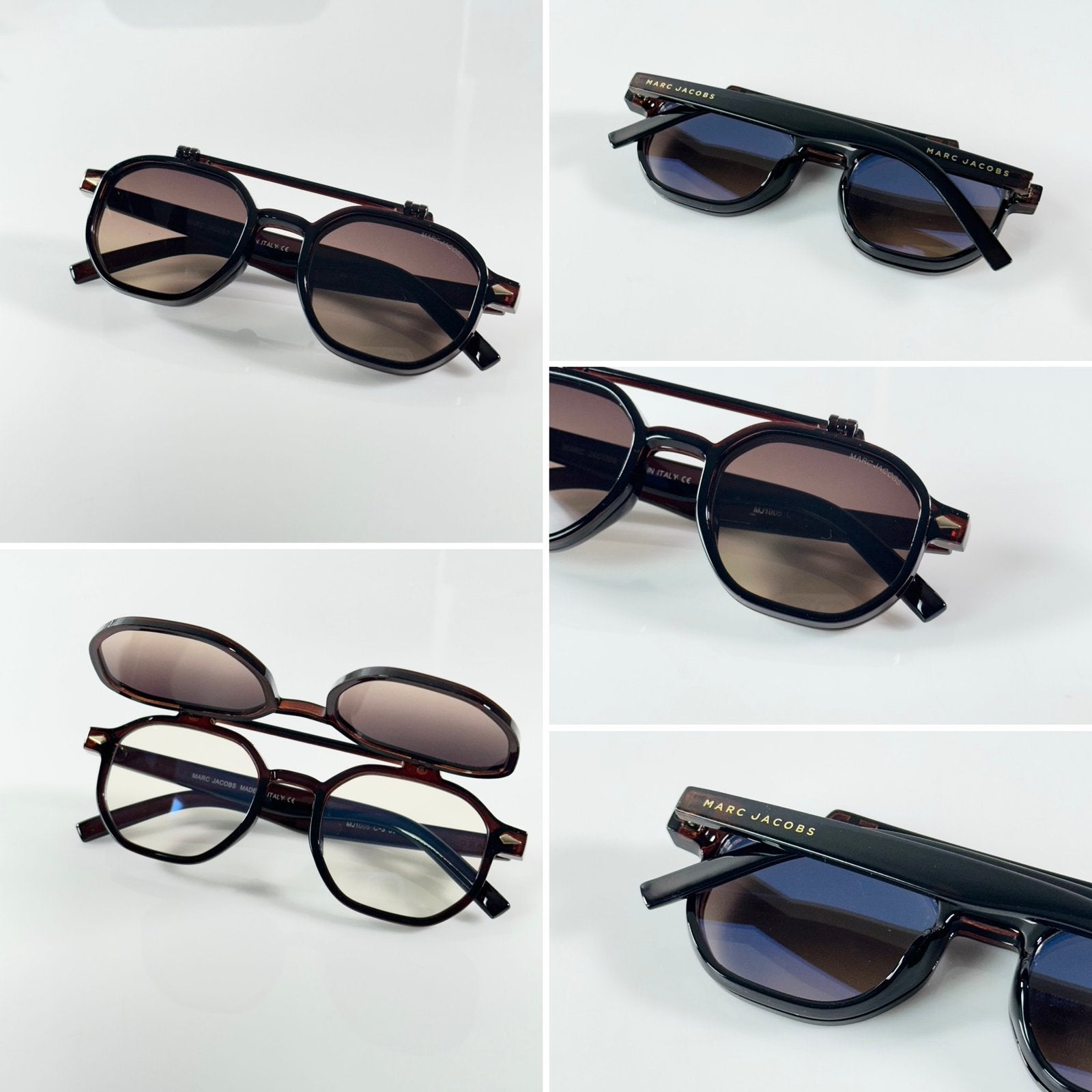 Marc Jacobs 1005 Flip Brown White