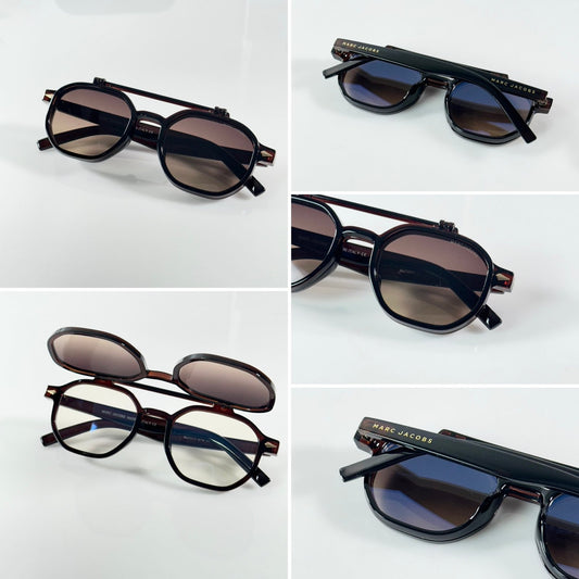 Marc Jacobs 1005 Flip Brown White