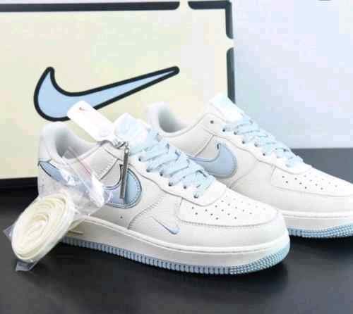 nikee airforce 1 07 low keep fresh beige blue silver sale