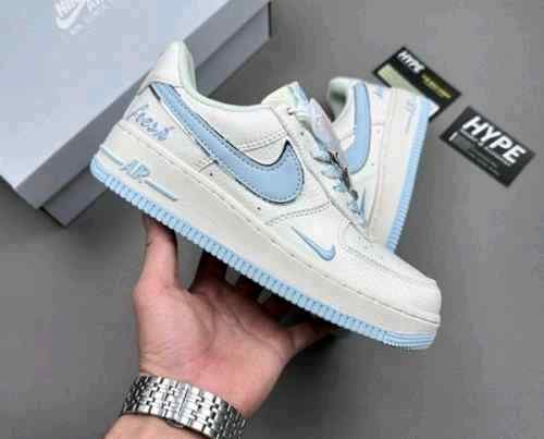 nikee airforce 1 07 low keep fresh beige blue silver sale