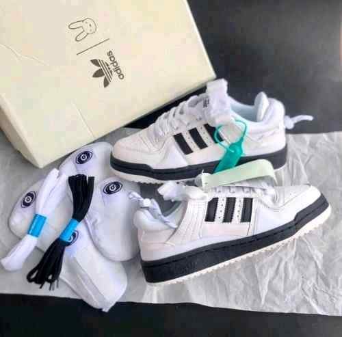 adidasss bad bunny white black sneakers