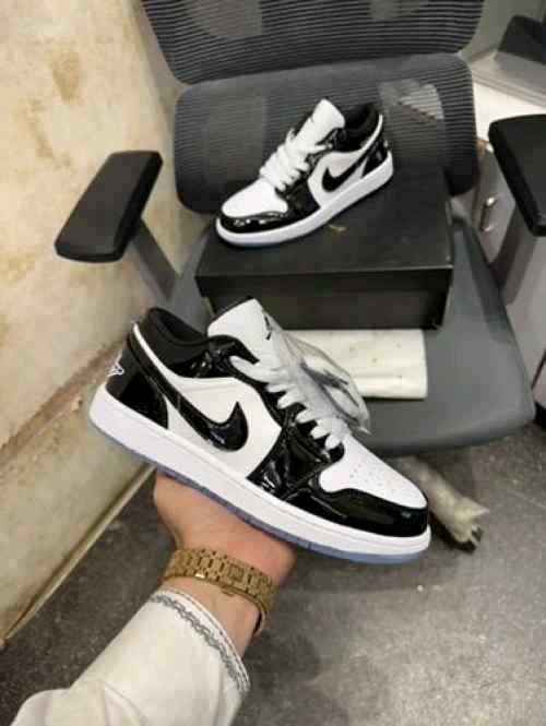 nikee air jordan 1 low se concord white black