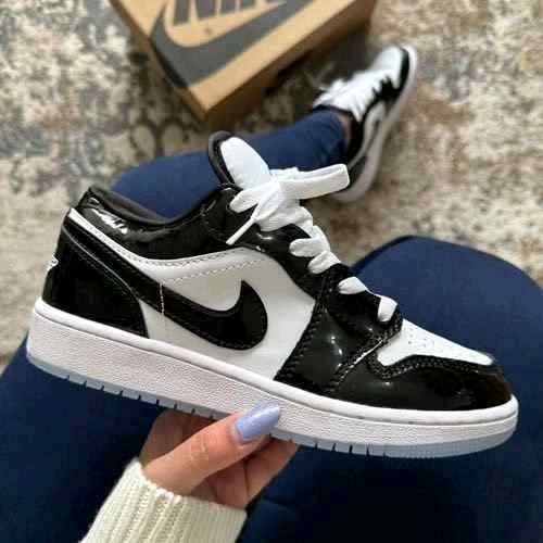 nikee air jordan 1 low se concord white black