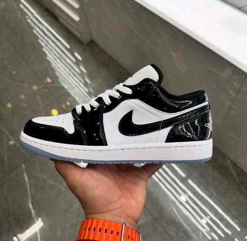 nikee air jordan 1 low se concord white black