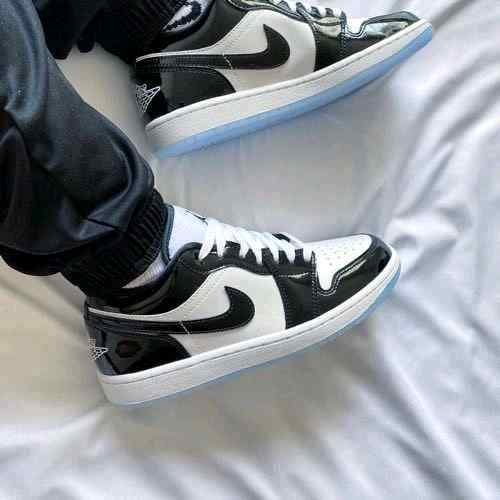 nikee air jordan 1 low se concord white black