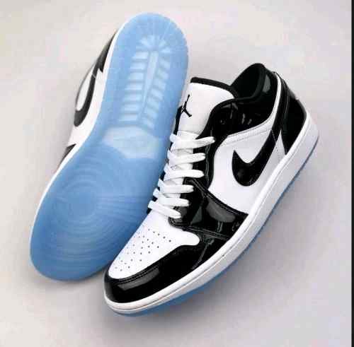 nikee air jordan 1 low se concord white black