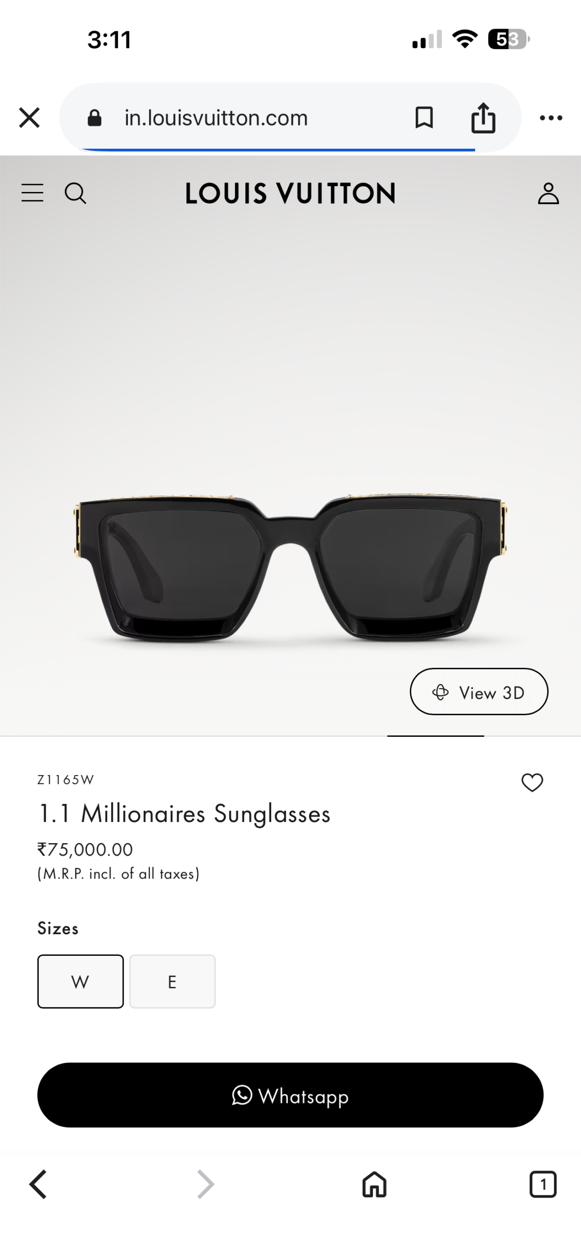 LV 96006 Gold Black