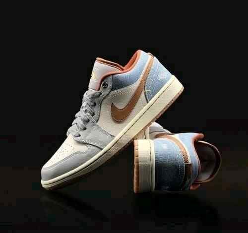 Nikee Air Jordan 1 Low Phantom REPAIRED DENIM
