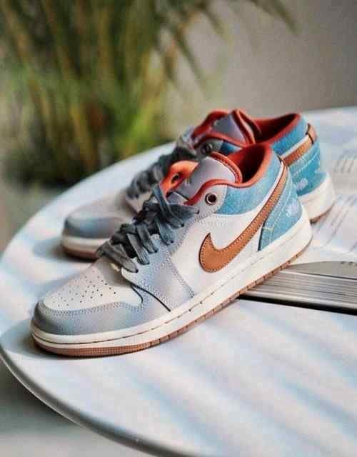 Nikee Air Jordan 1 Low Phantom REPAIRED DENIM