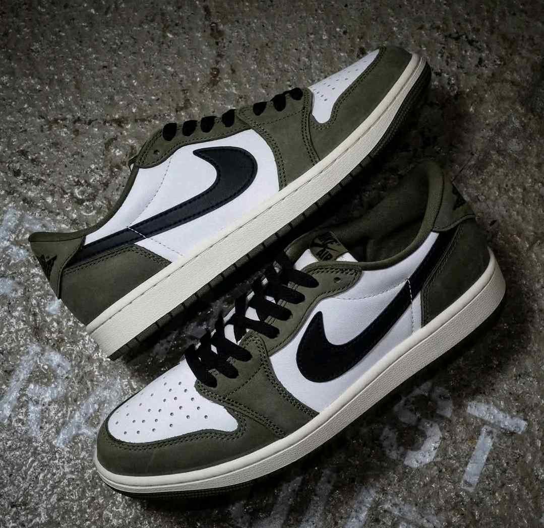 AIR JORDAN 1 RETRO LOW OG MEDIUM OLIVEBLACK-SUMMIT WHITE-SAIL