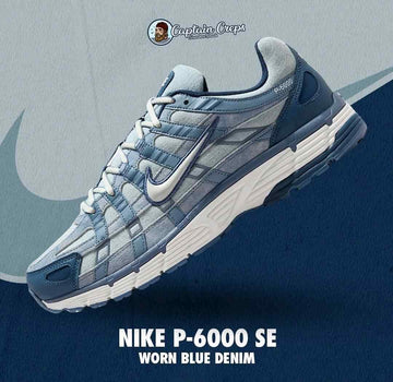 Nikkee P 6000 SE worn blue denim Low-Top Lace-Up