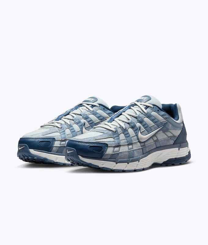 Nikkee P 6000 SE worn blue denim Low-Top Lace-Up