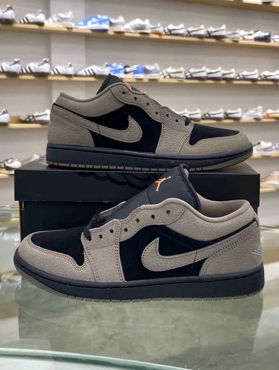 Air Jordan 1 Low SE Olive Grey Black