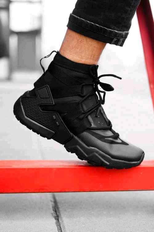 Nikke Huarache Gripp Gs Triple Black