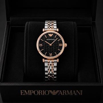 Emporio Armani women's (black rose gold)