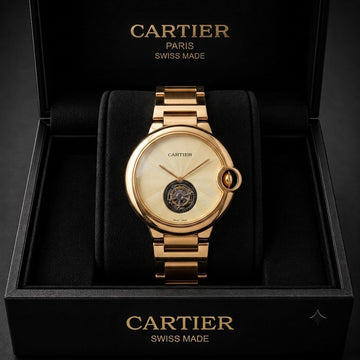 Cartier yellow gold Ballon Bleu Flying Tourbillon wristwatch