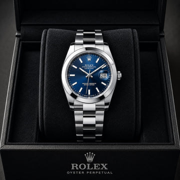 Rolex Datejust 41 bright blue sunray dial