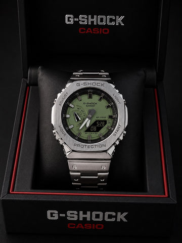 Casio G-Shock silver x green