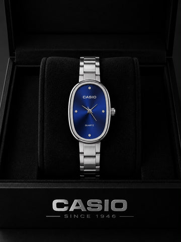 Casio Oval Premium Steel Ladies Watch