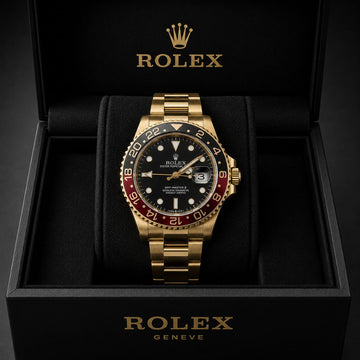 Rolex GMT Master Rosegold Gold Black Metal Virat Watch