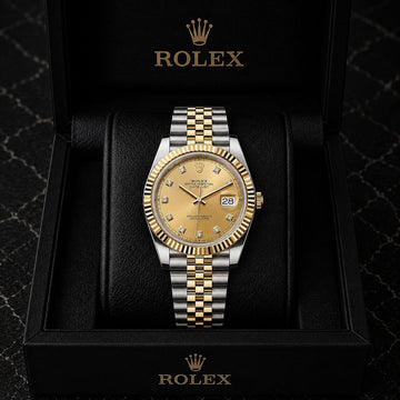 Rolex silver gold